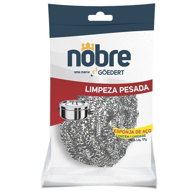 Esponja Limpeza Pesada (Aço Inox)- Nobre